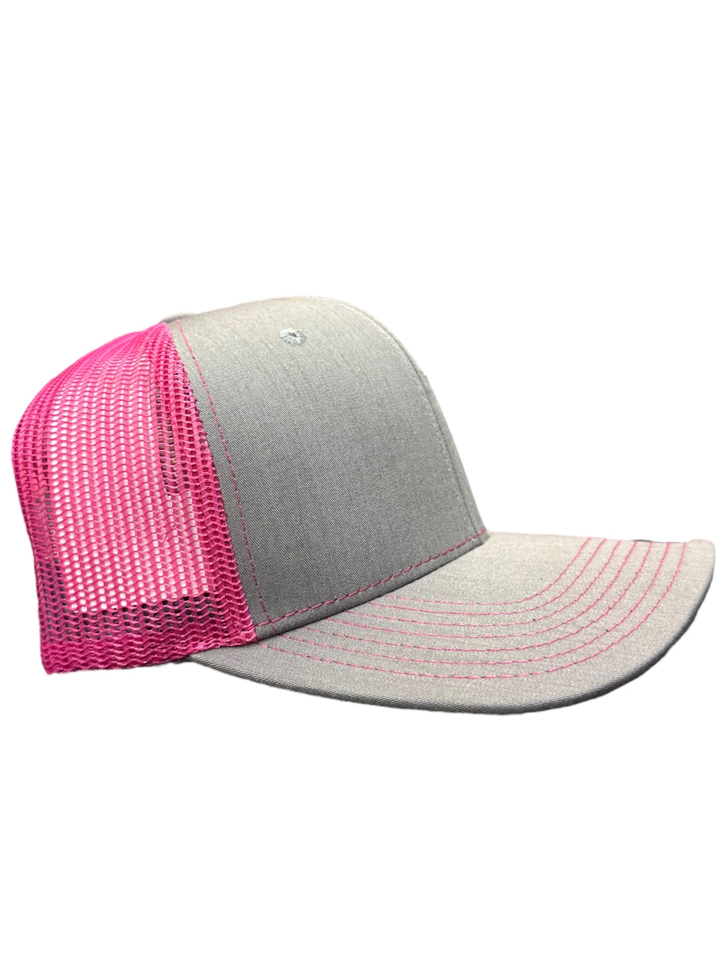 Grey and hot pink trucker SnapBack hats