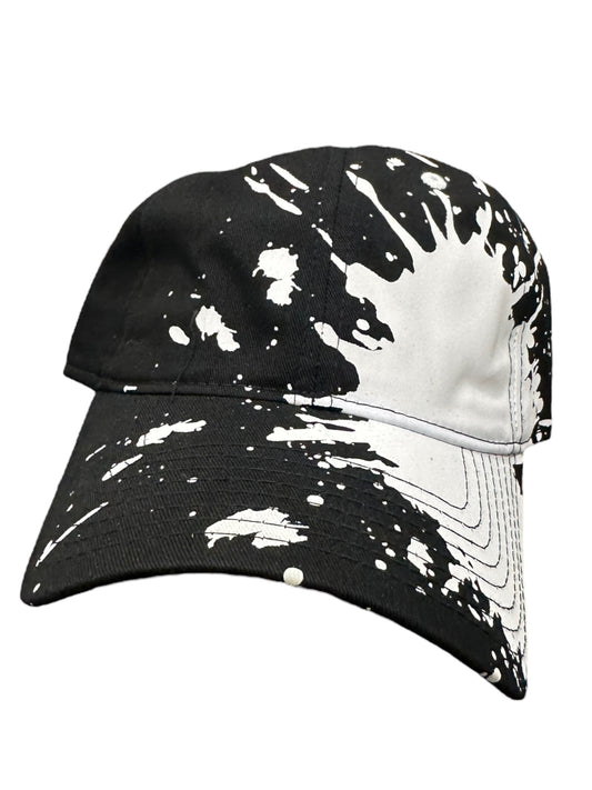 Paint splash black baseball cap