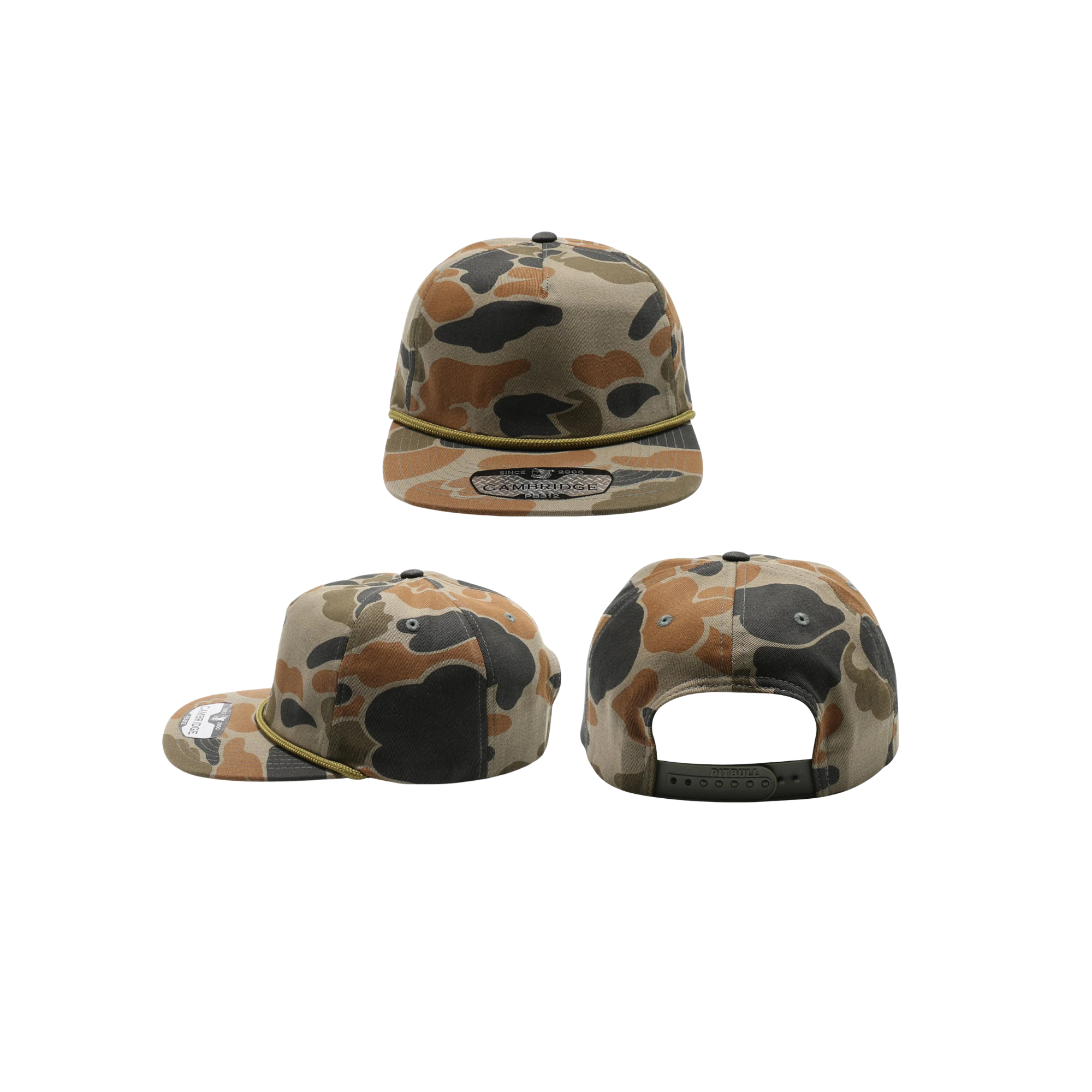 Camo 5 panel Rope Snapback – BLCKATTIRE Camo 5 panel Rope Snapback – BLCKATTIRE