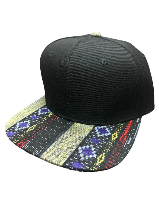 Sarape brim black crown SnapBack hat