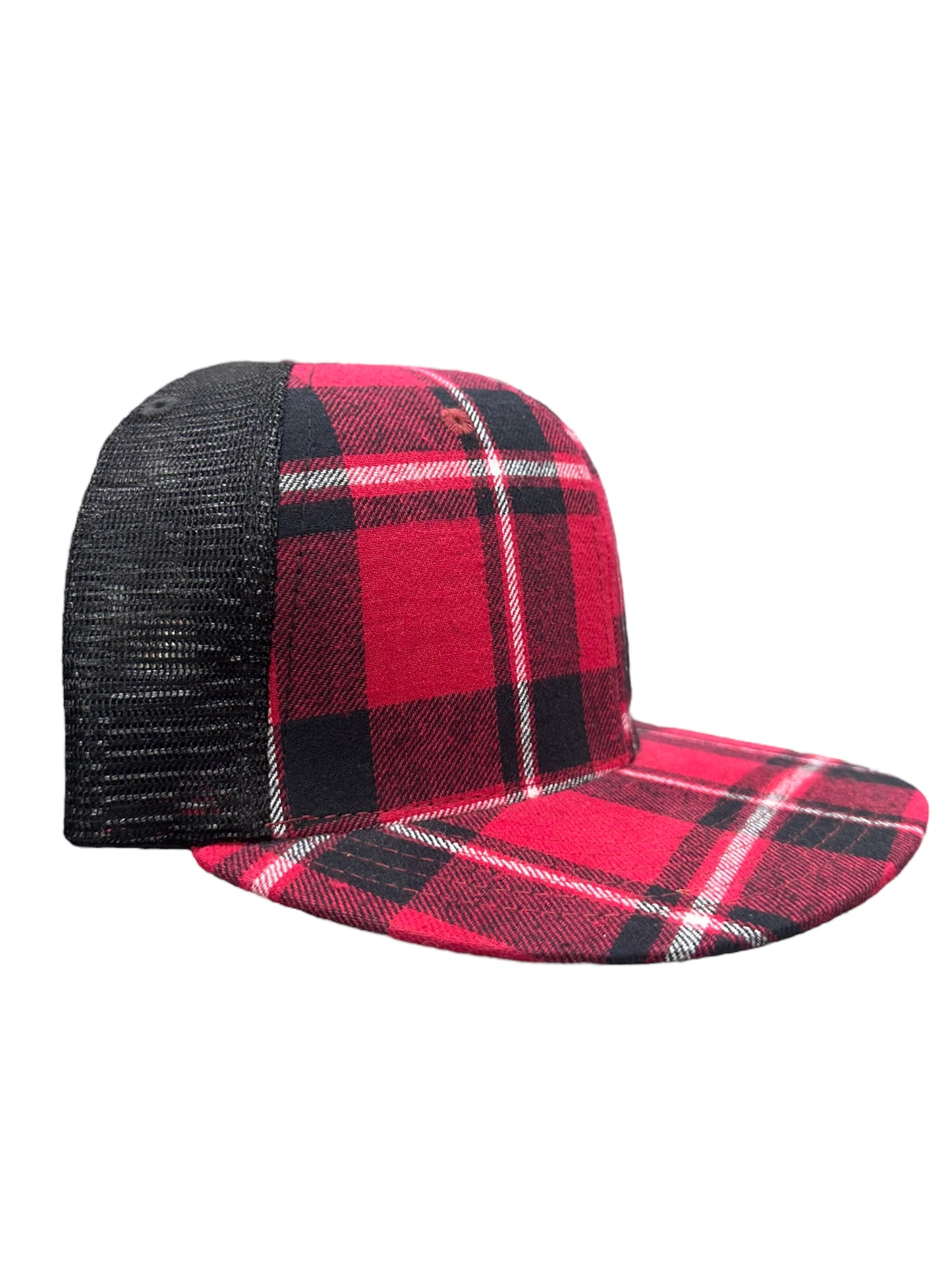 Plaid Red & Black SnapBack hats
