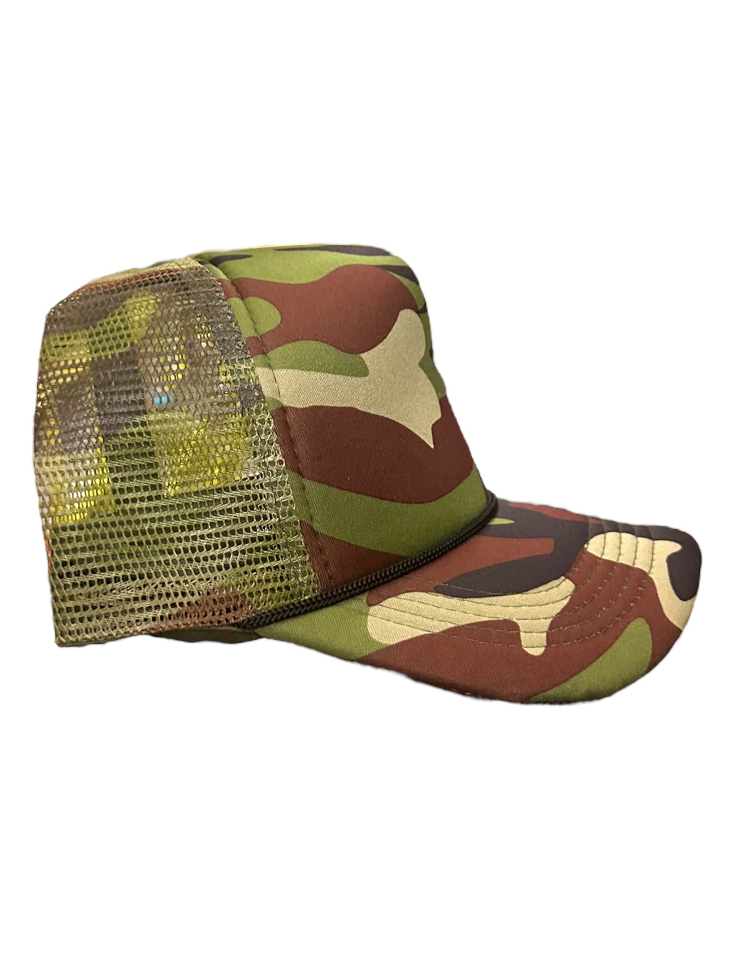 Light olive Camouflaged trucker SnapBack hat