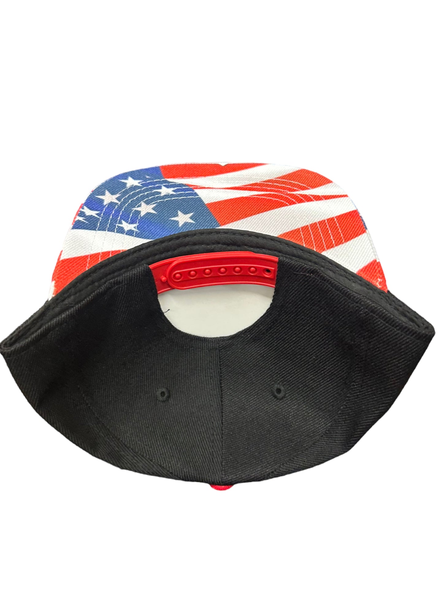 American flag Brim black Crown SnapBack hat