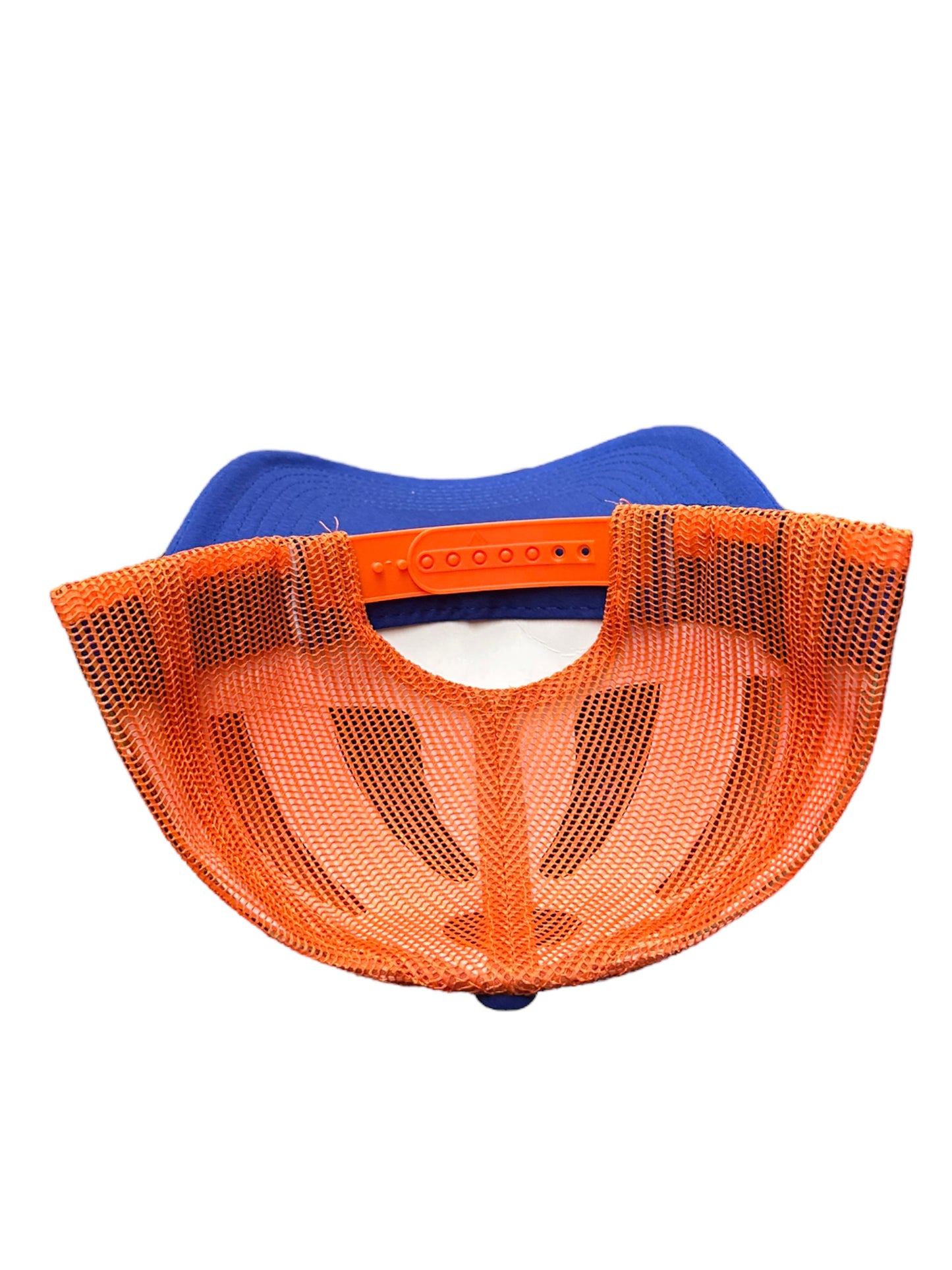 Orange and blue trucker mesh snapbacks