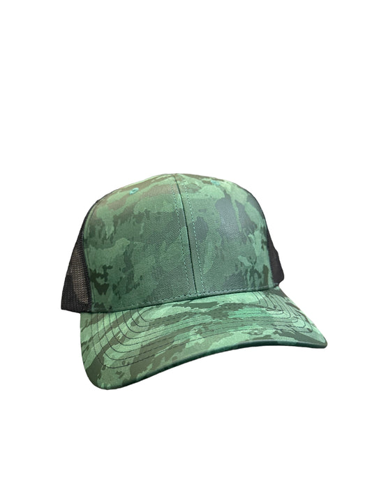 Green Camouflage PU pleather Snapbacks (12 pack)