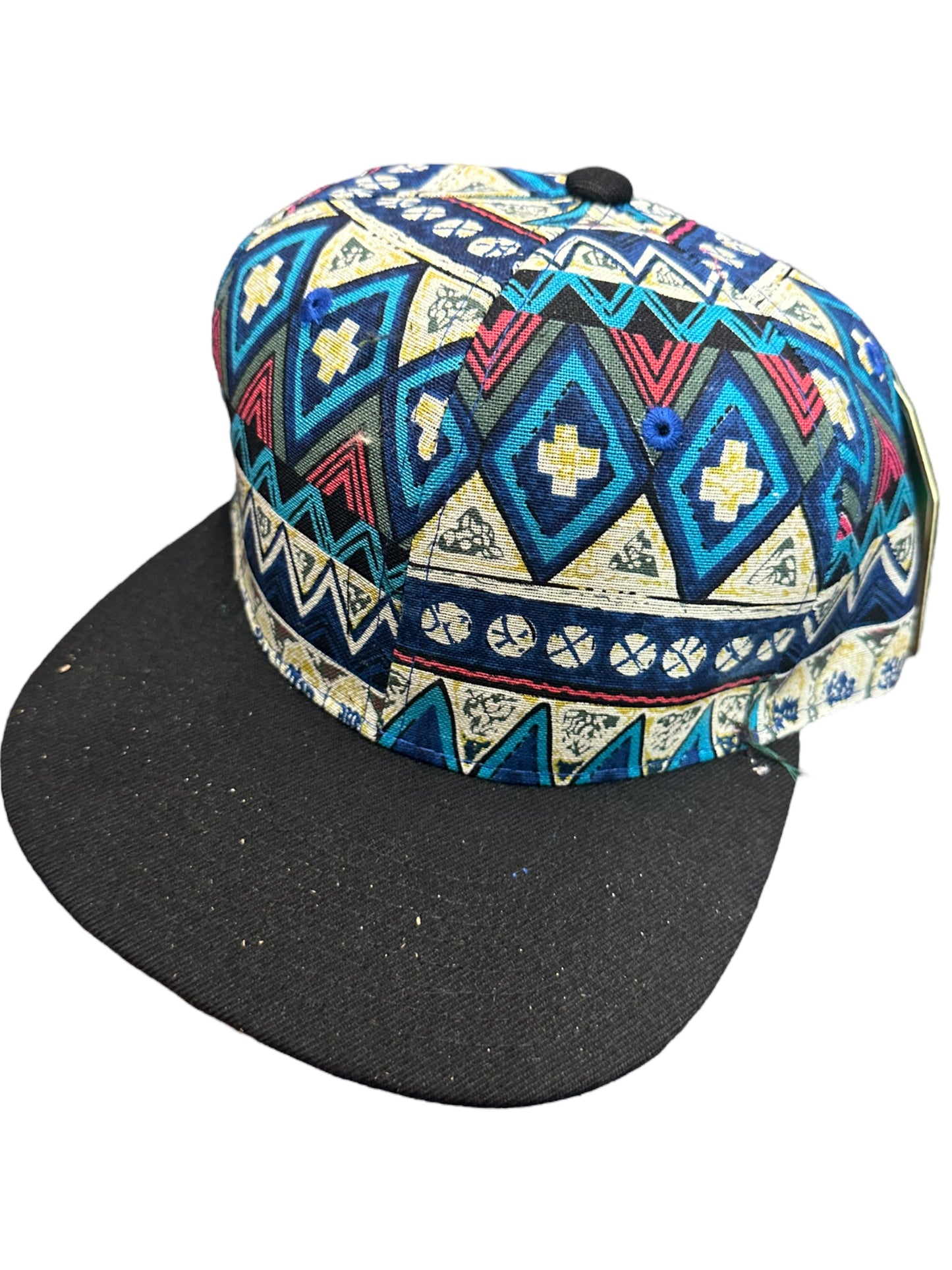 Blue Crown Mexican Pattern SnapBack