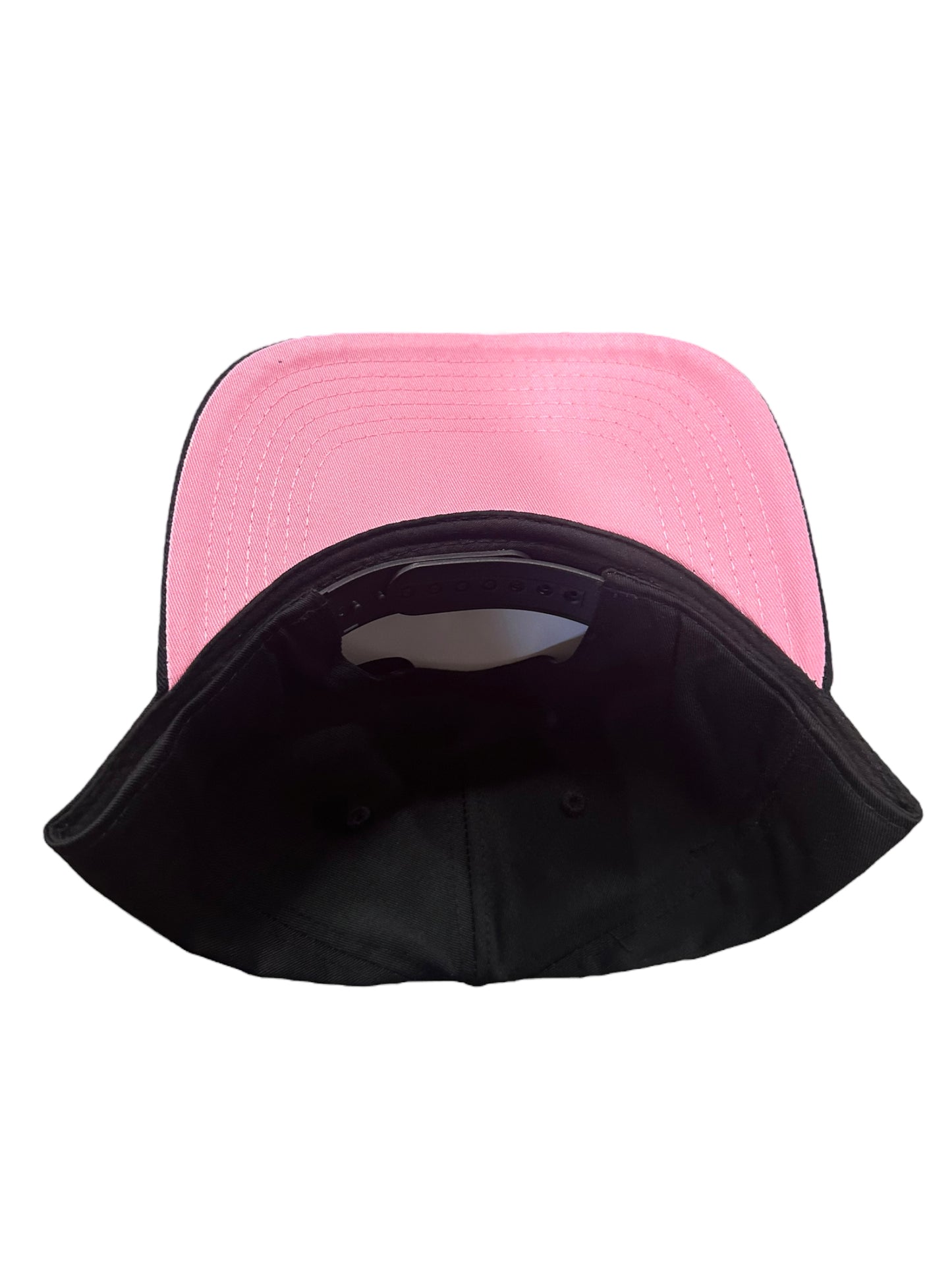 Light hot pink & black snapback hat