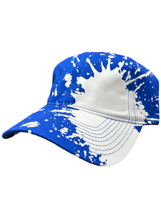 Paint splash royal blue baseball cap