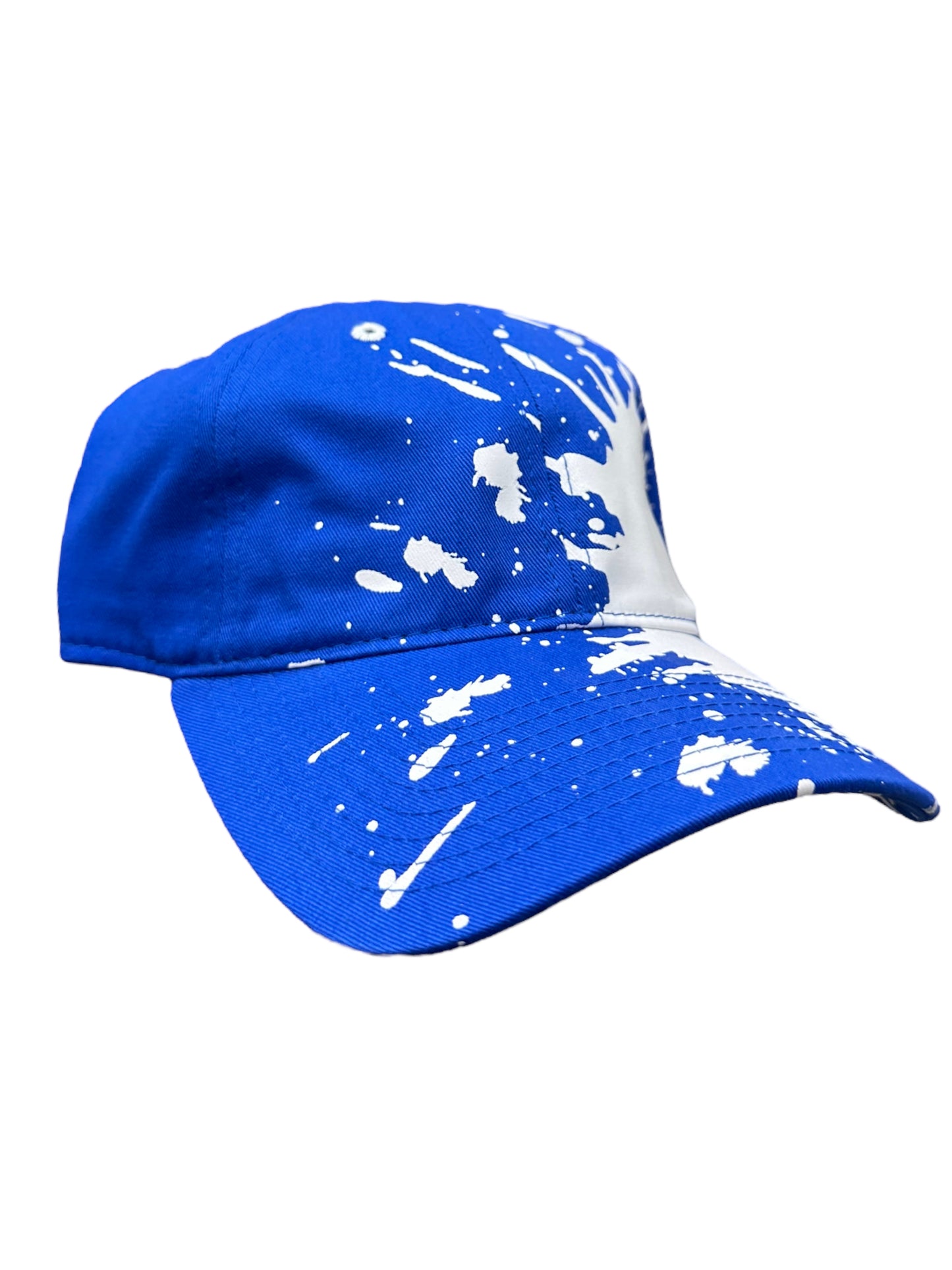 Paint splash royal blue baseball cap