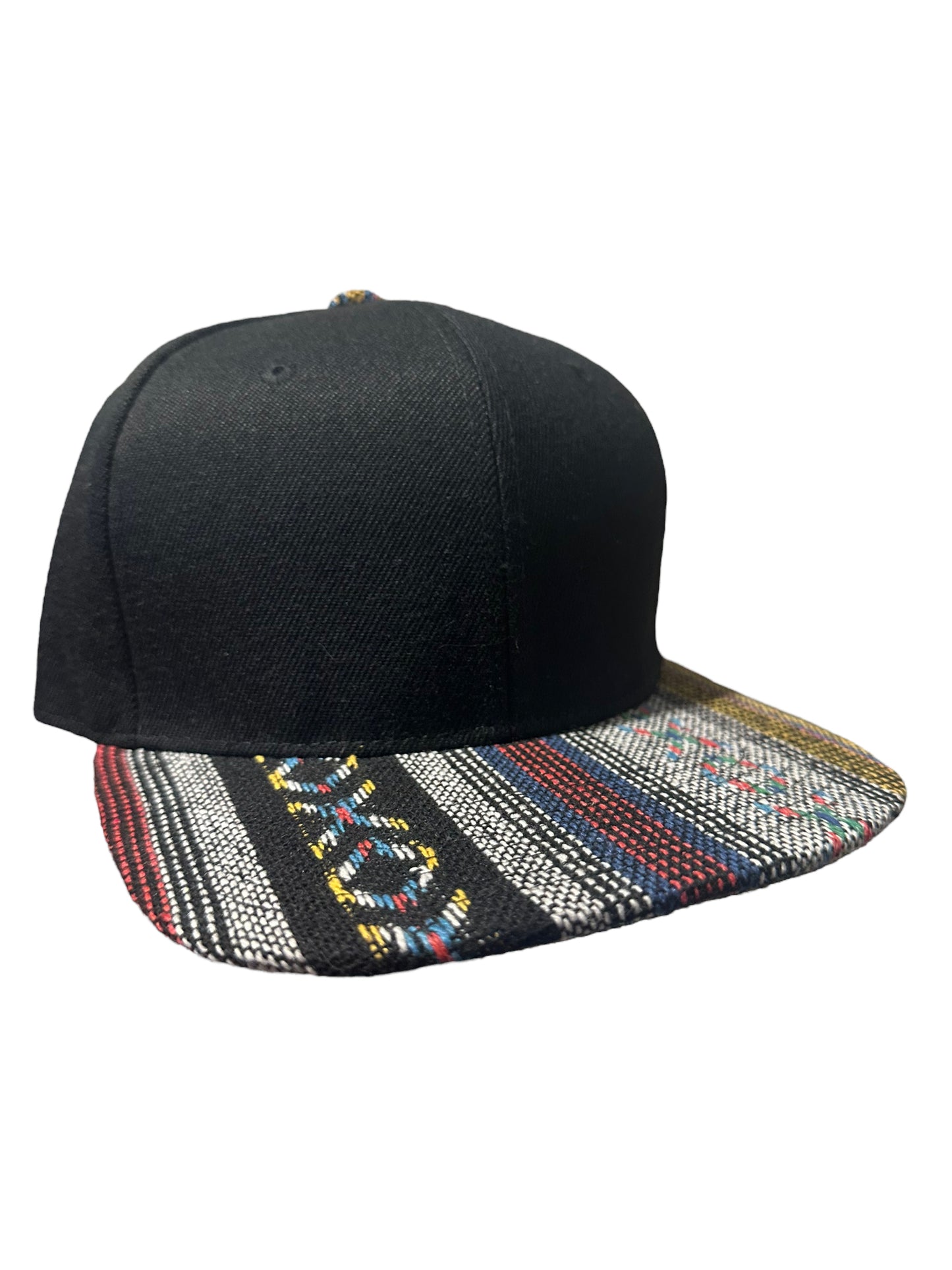 Serape brim black crown SnapBack hats