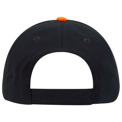 Flamed Orange brim Black Crown SnapBack