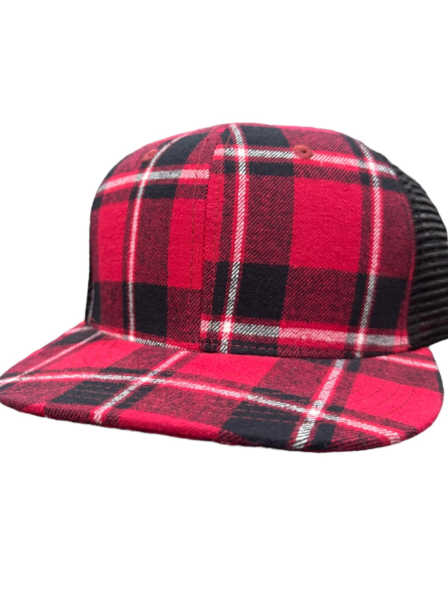 Plaid Red & Black SnapBack hats