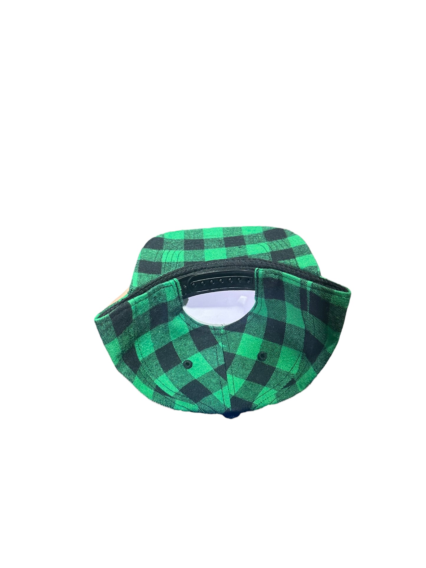 Baby hats- Green plaid SnapBacks