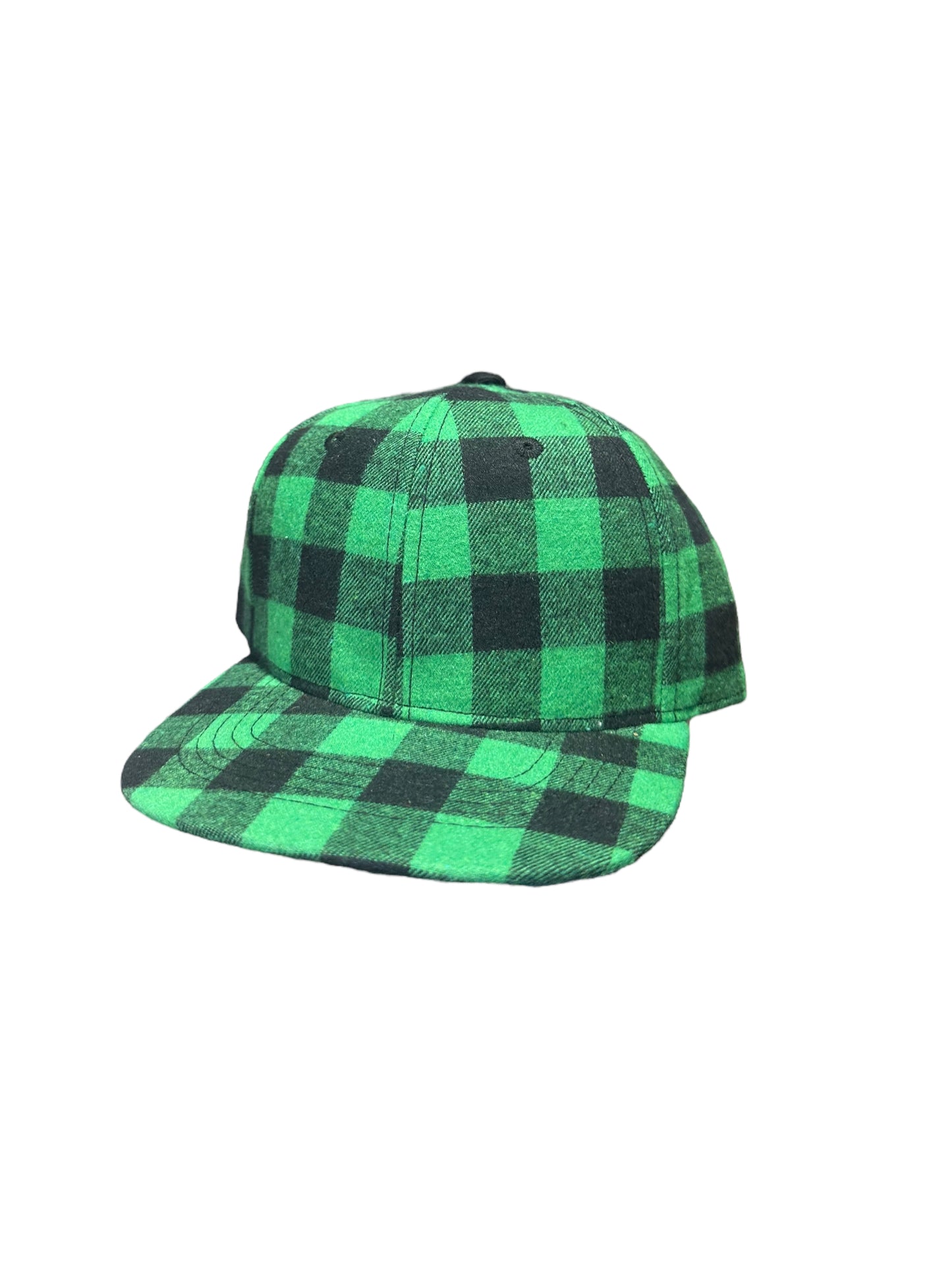 Baby hats- Green plaid SnapBacks