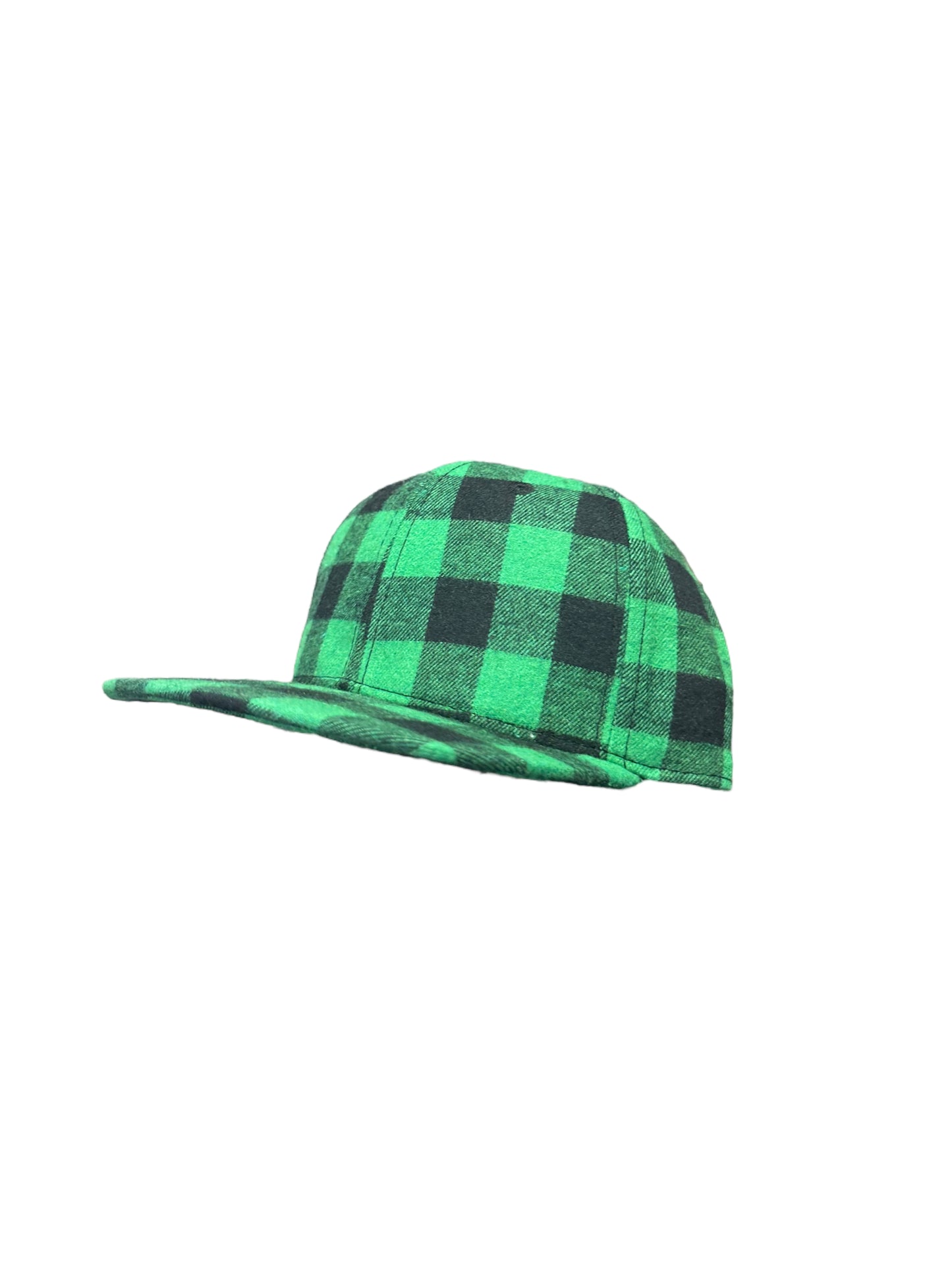 Baby hats- Green plaid SnapBacks