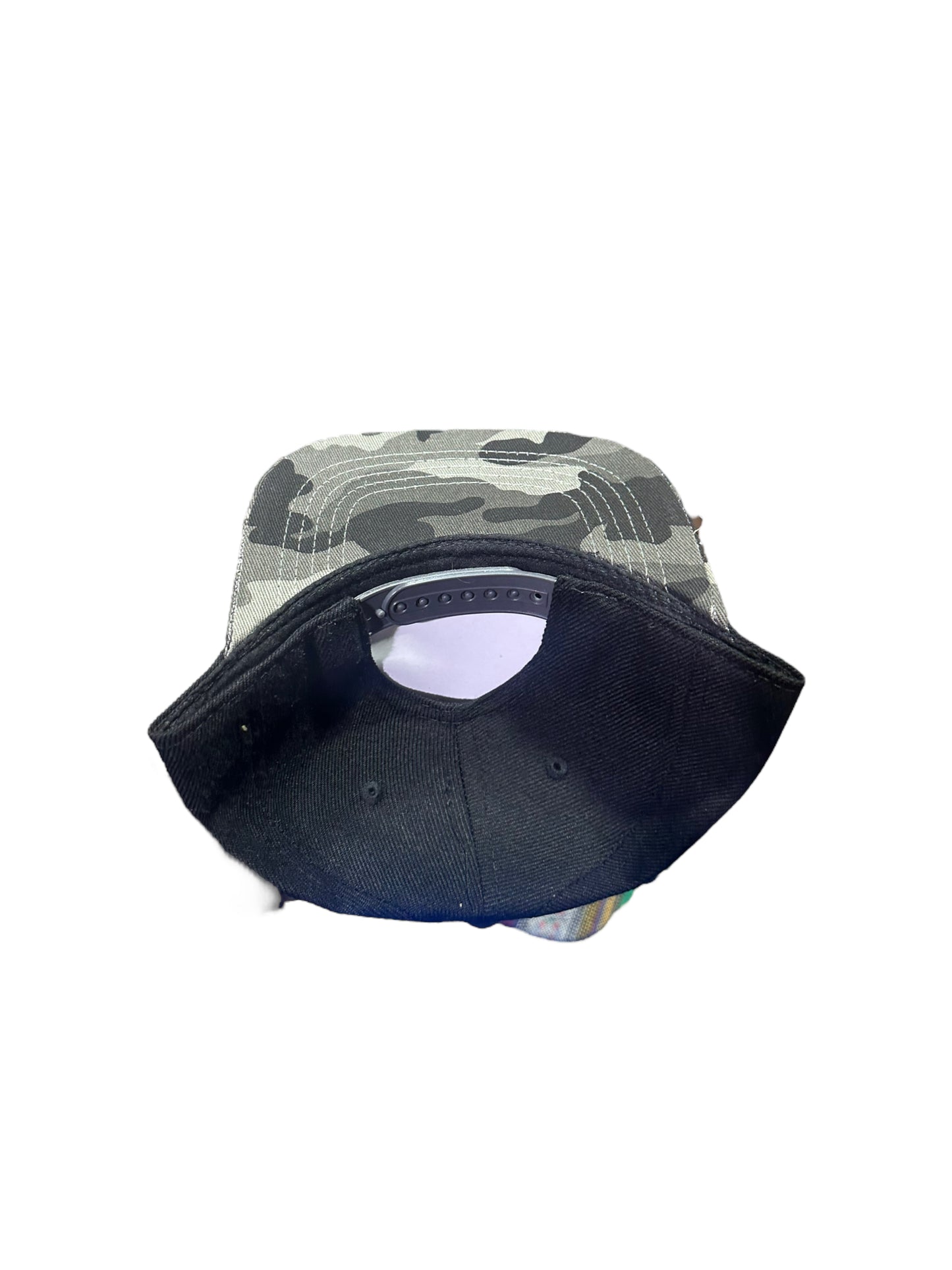 Baby hats-Grey camo bill & black crown SnapBack