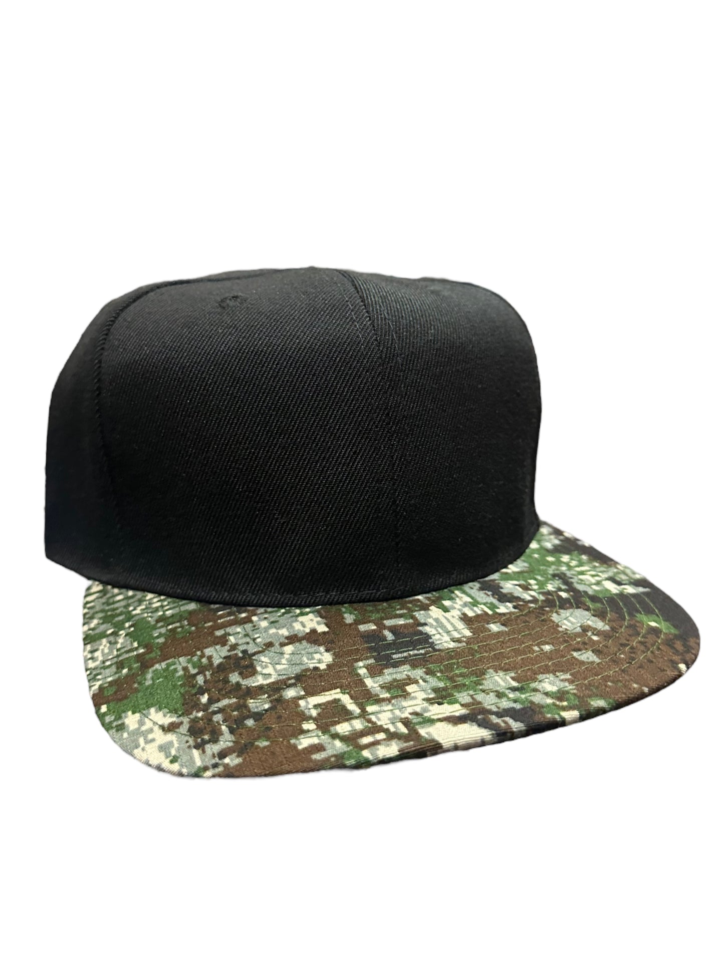 Green digital camouflage snapbacks