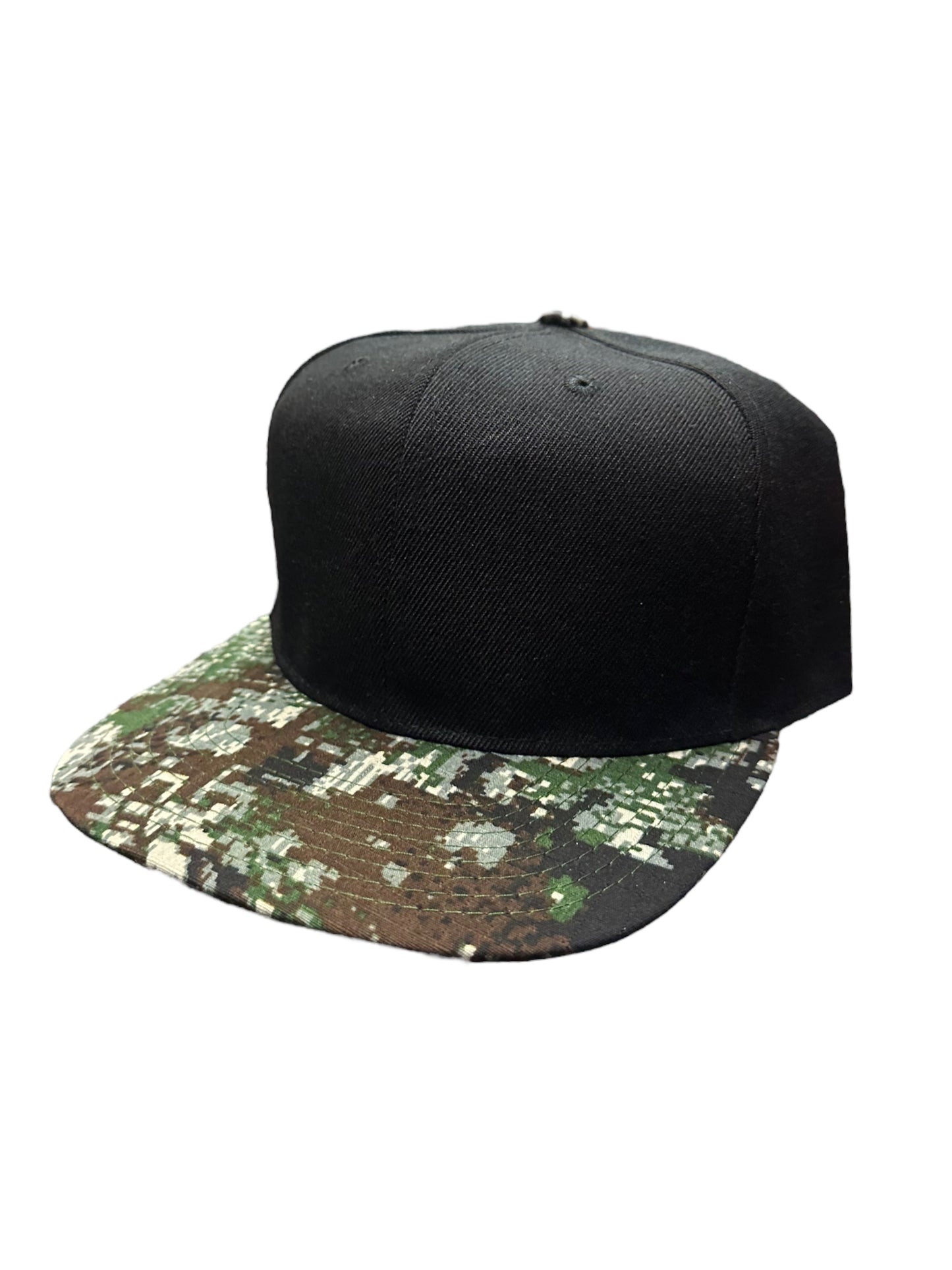 Green digital camouflage snapbacks