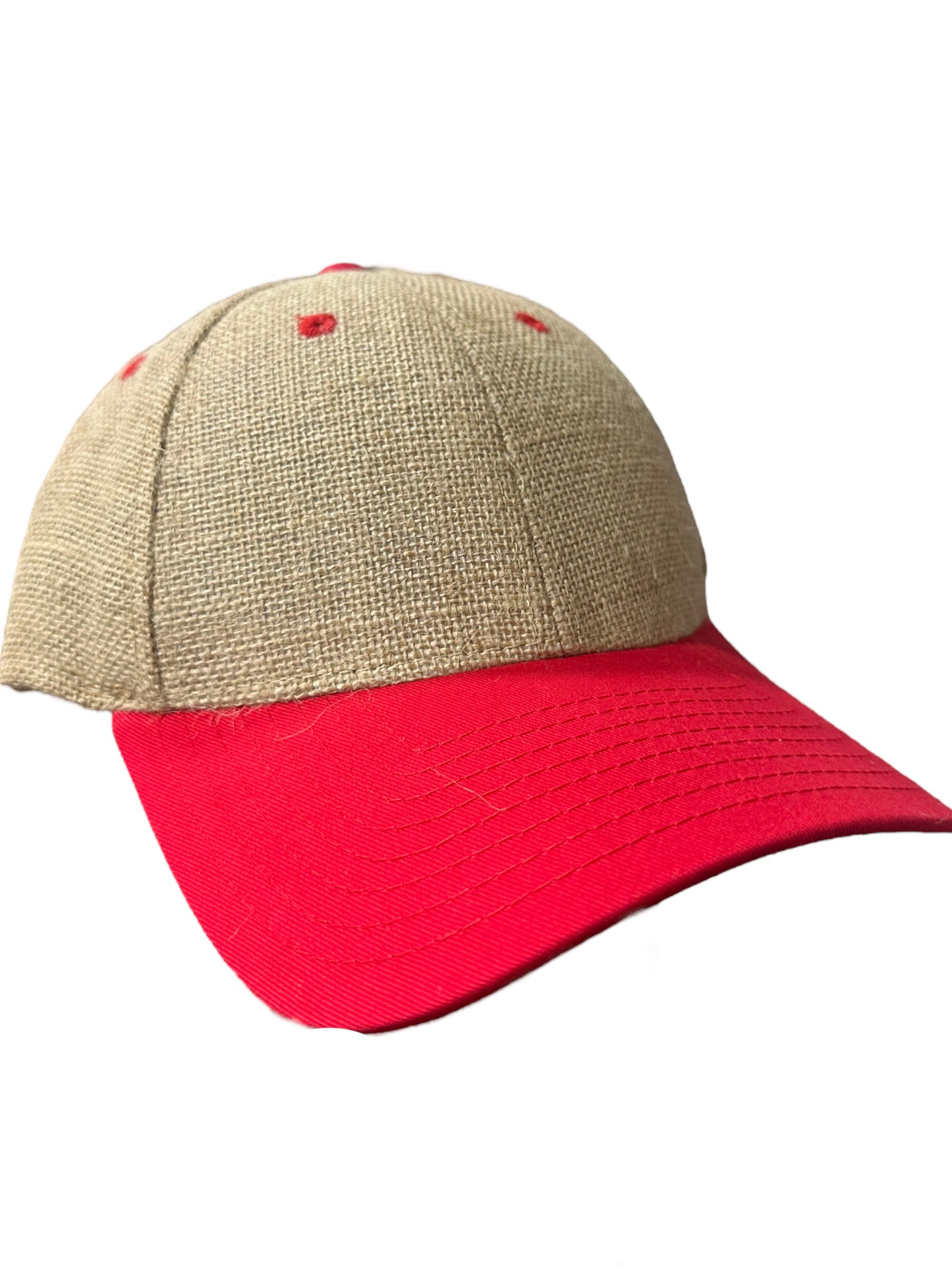 Red and beige Coffee bag texture snapbacks