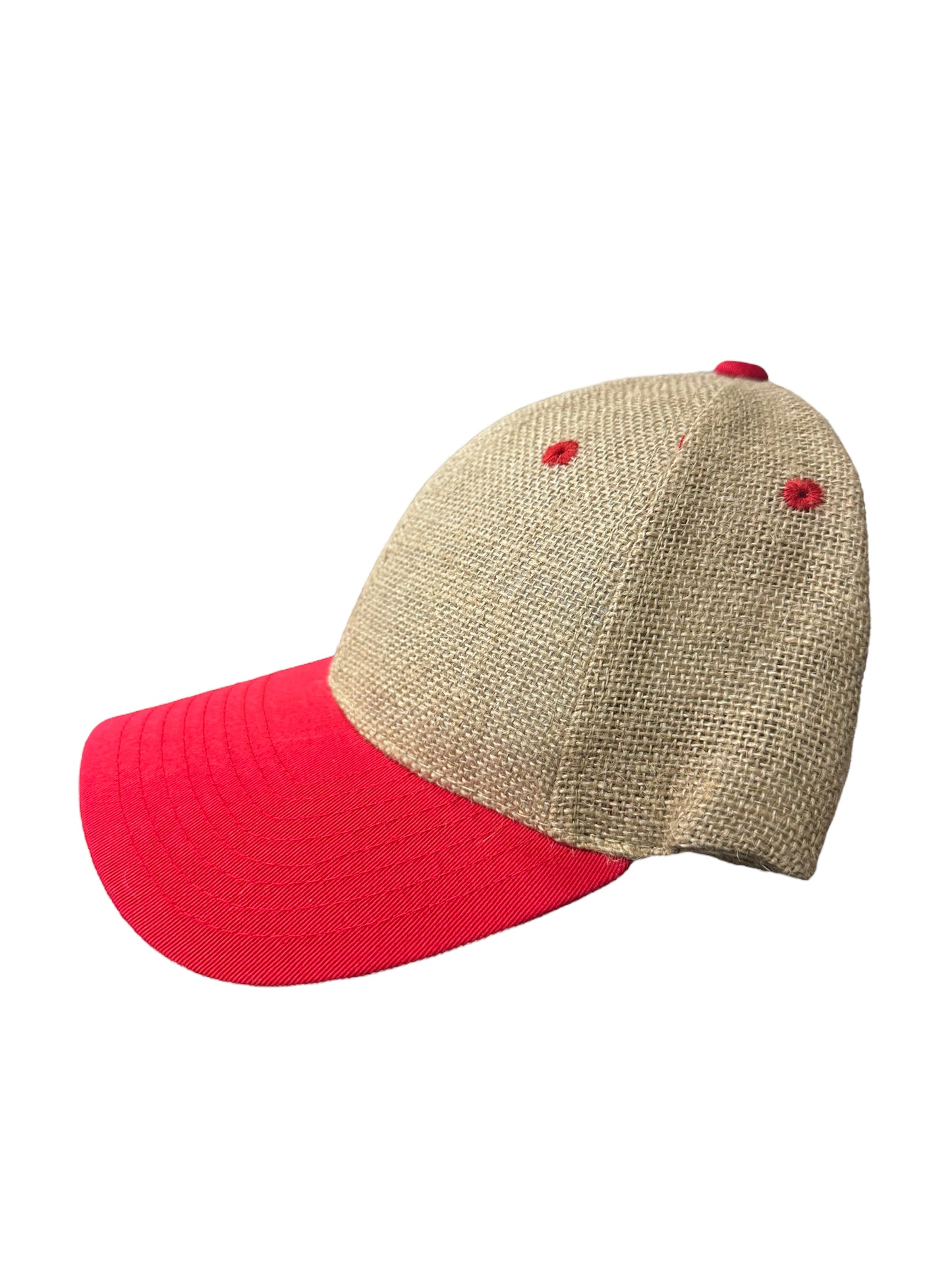 Red and beige Coffee bag texture snapbacks