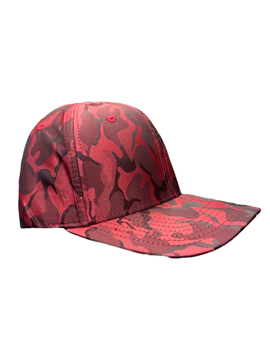 Red camouflage satin SnapBack water resistant