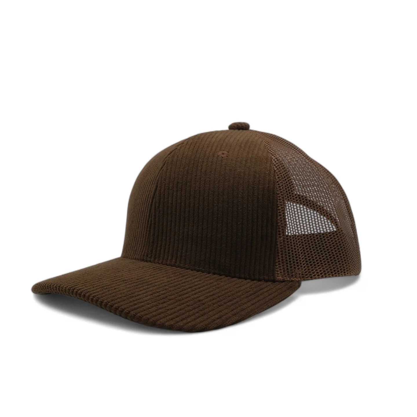 Plain Corduroy Pattern Mesh Hat