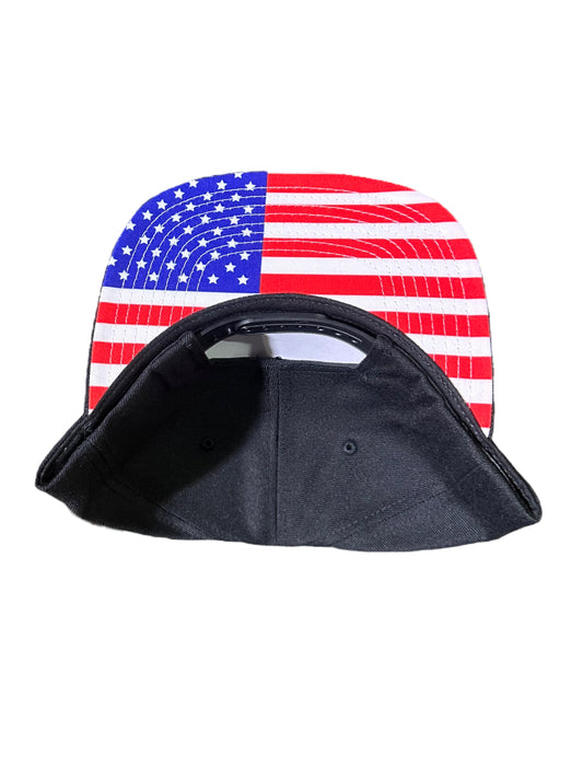 USA flag underbrim black SnapBack 1 dozen