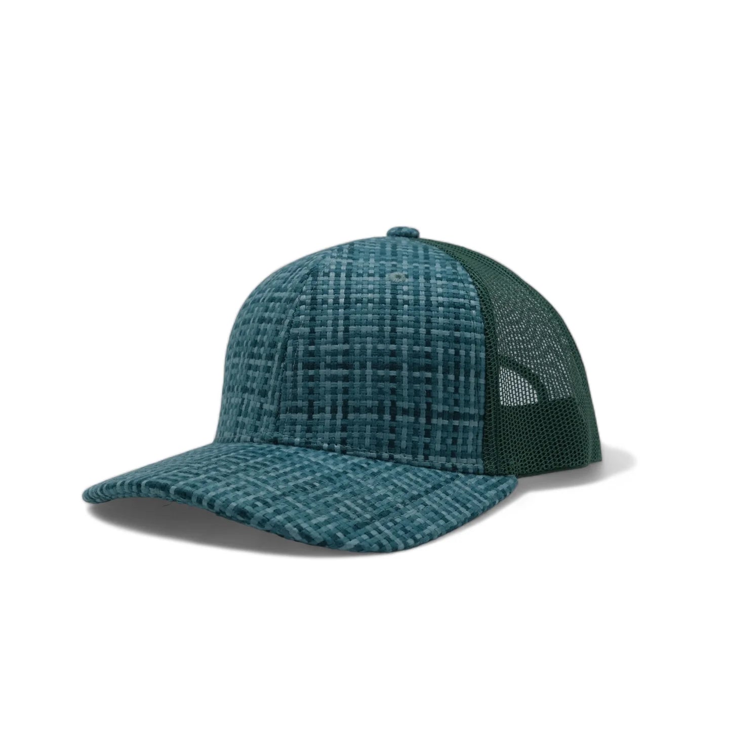 Plain Check Pattern Mesh Hat