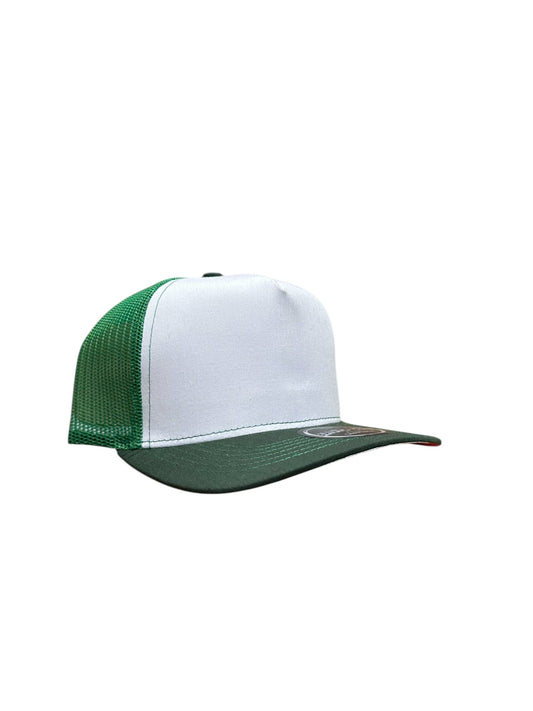 Green trucker with Mexico flag under brim