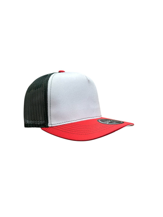 Red white and green mexico under brim flag