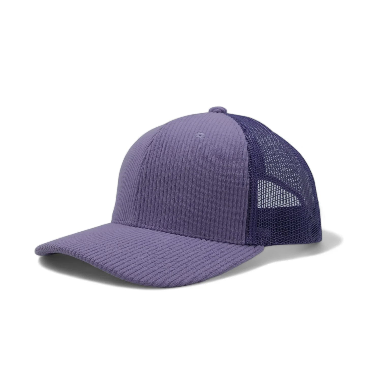 Plain Corduroy Pattern Mesh Hat