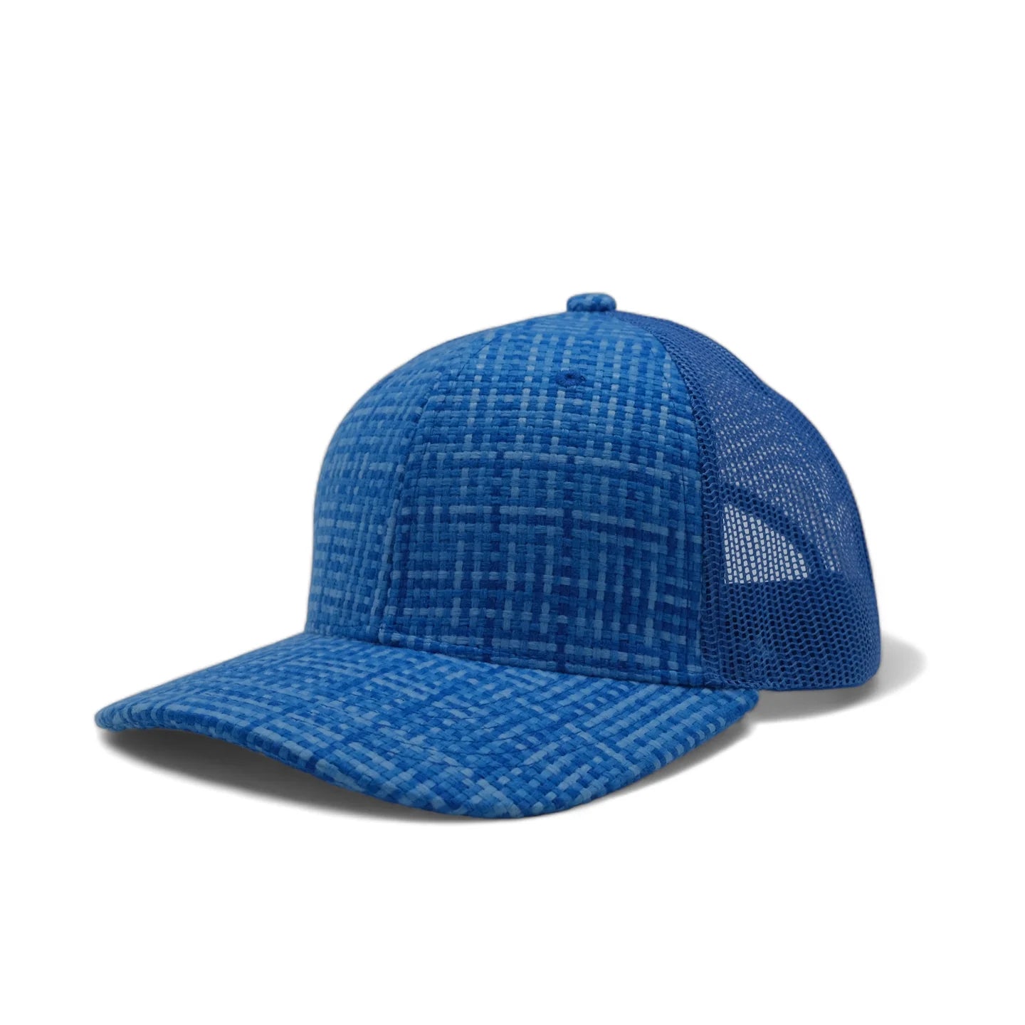 Plain Check Pattern Mesh Hat