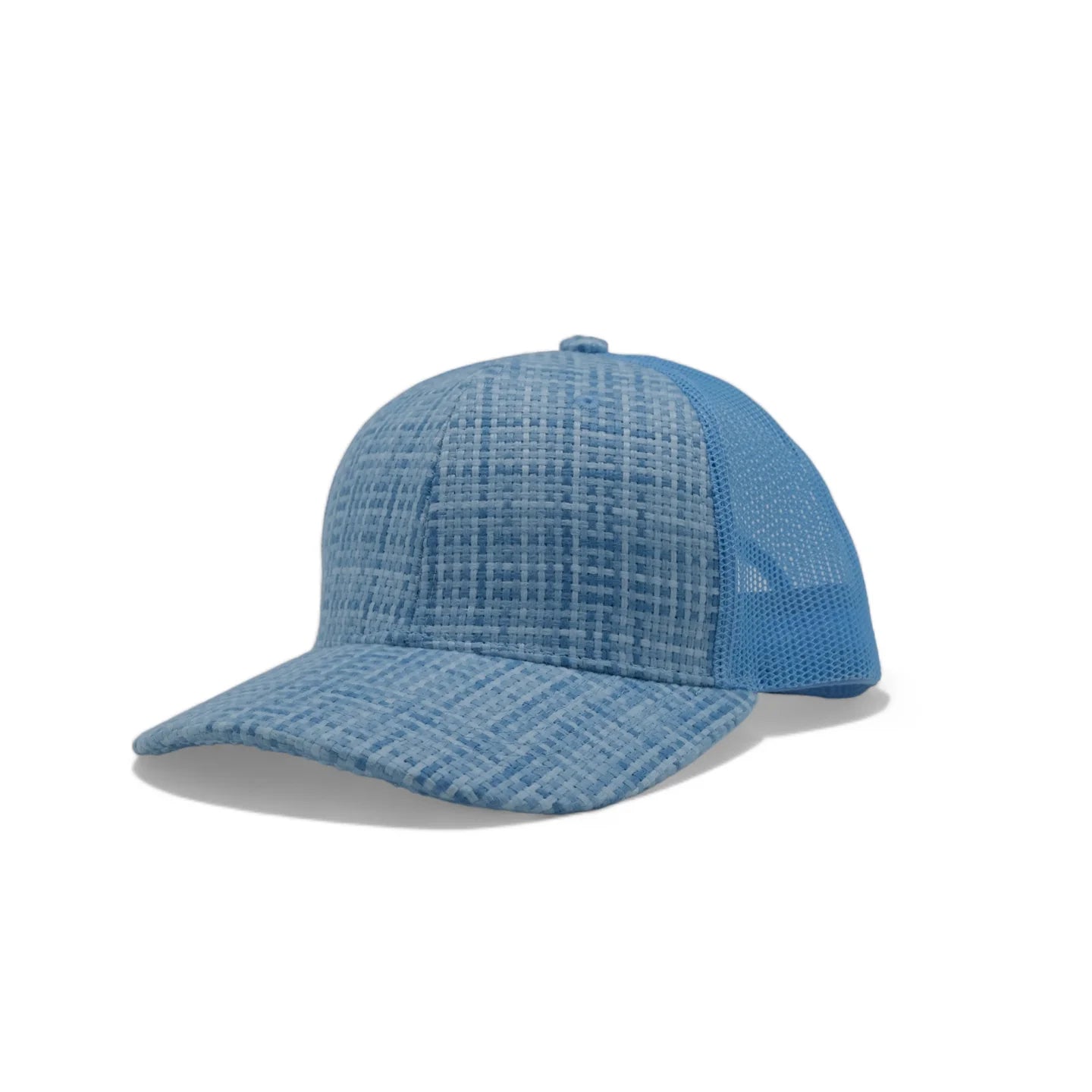 Plain Check Pattern Mesh Hat