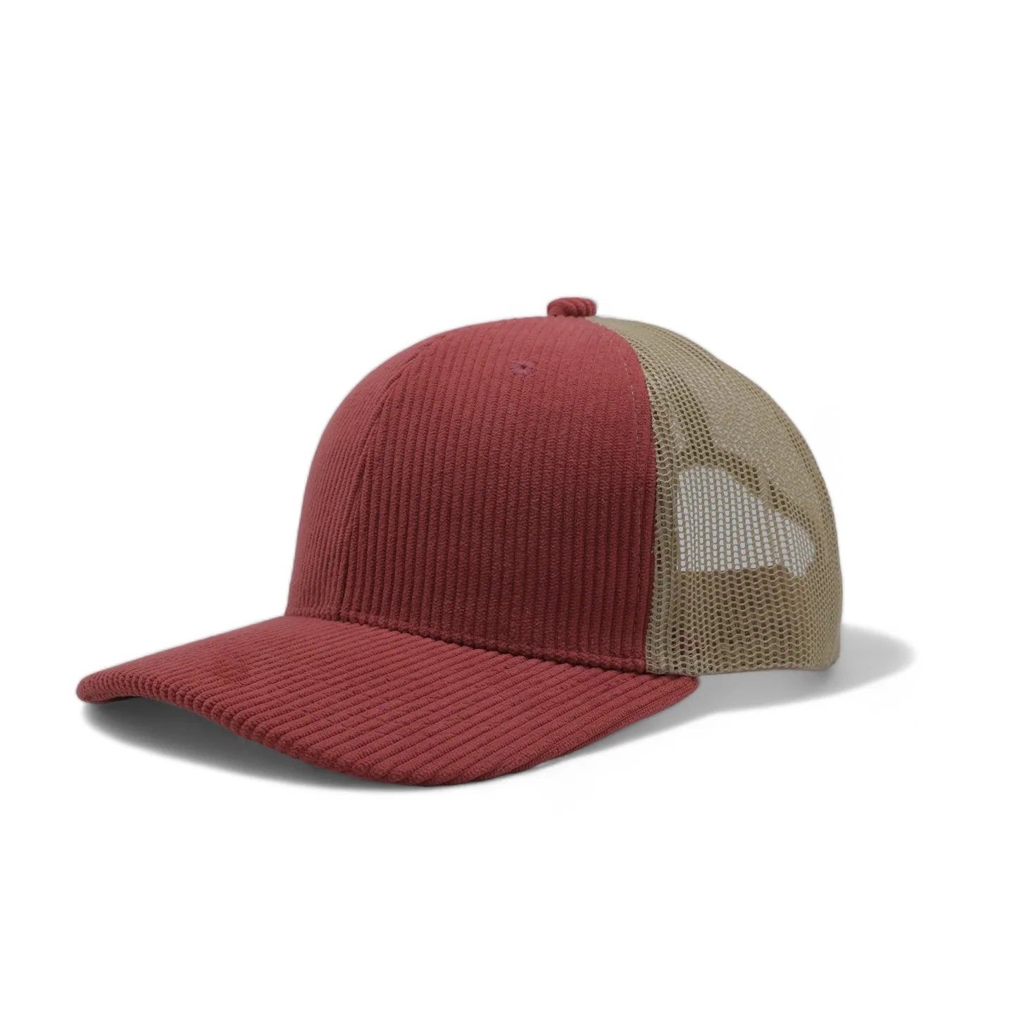 Plain Corduroy Pattern Mesh Hat