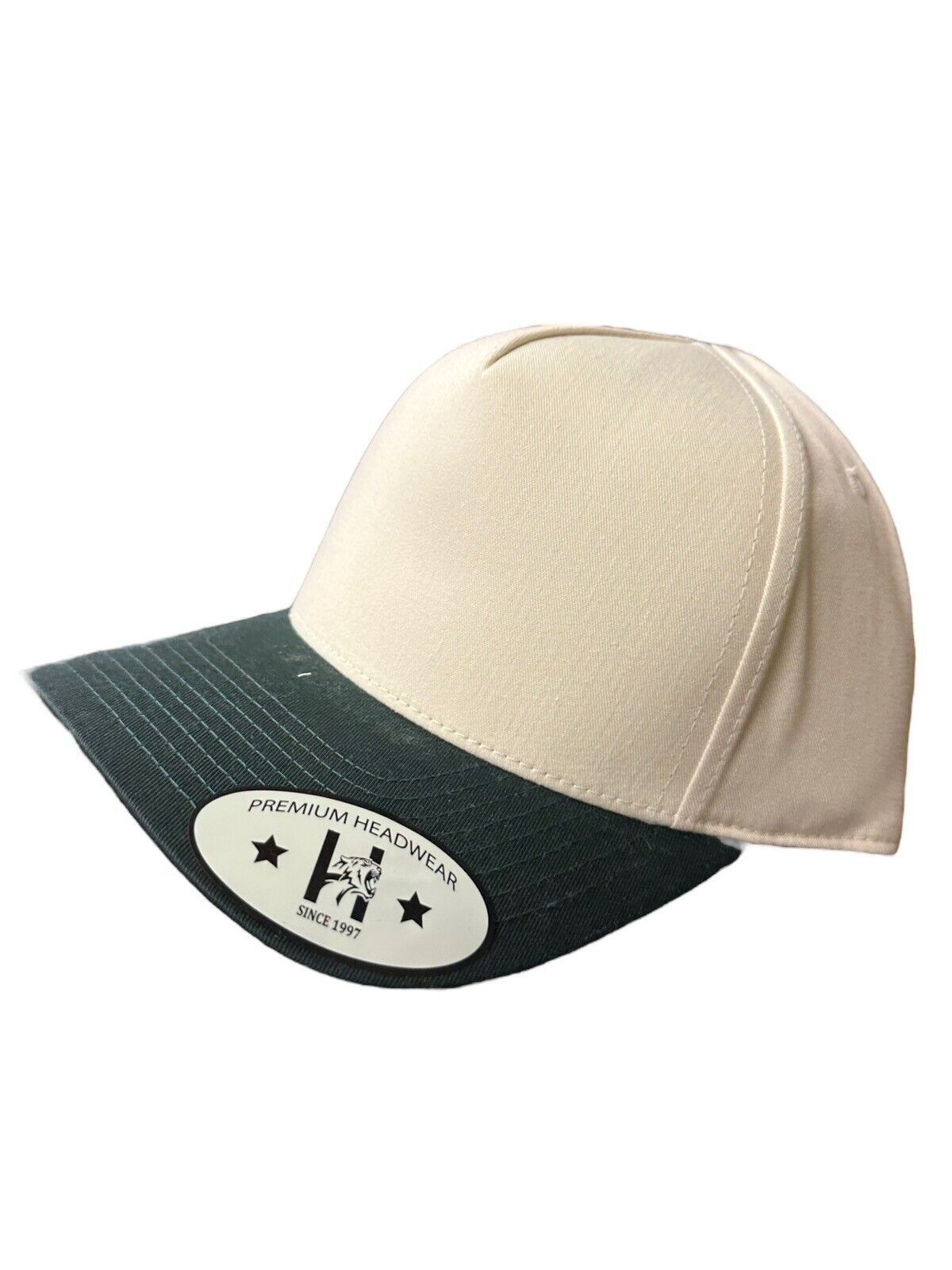 Cream and Spruce A-Frame snapback