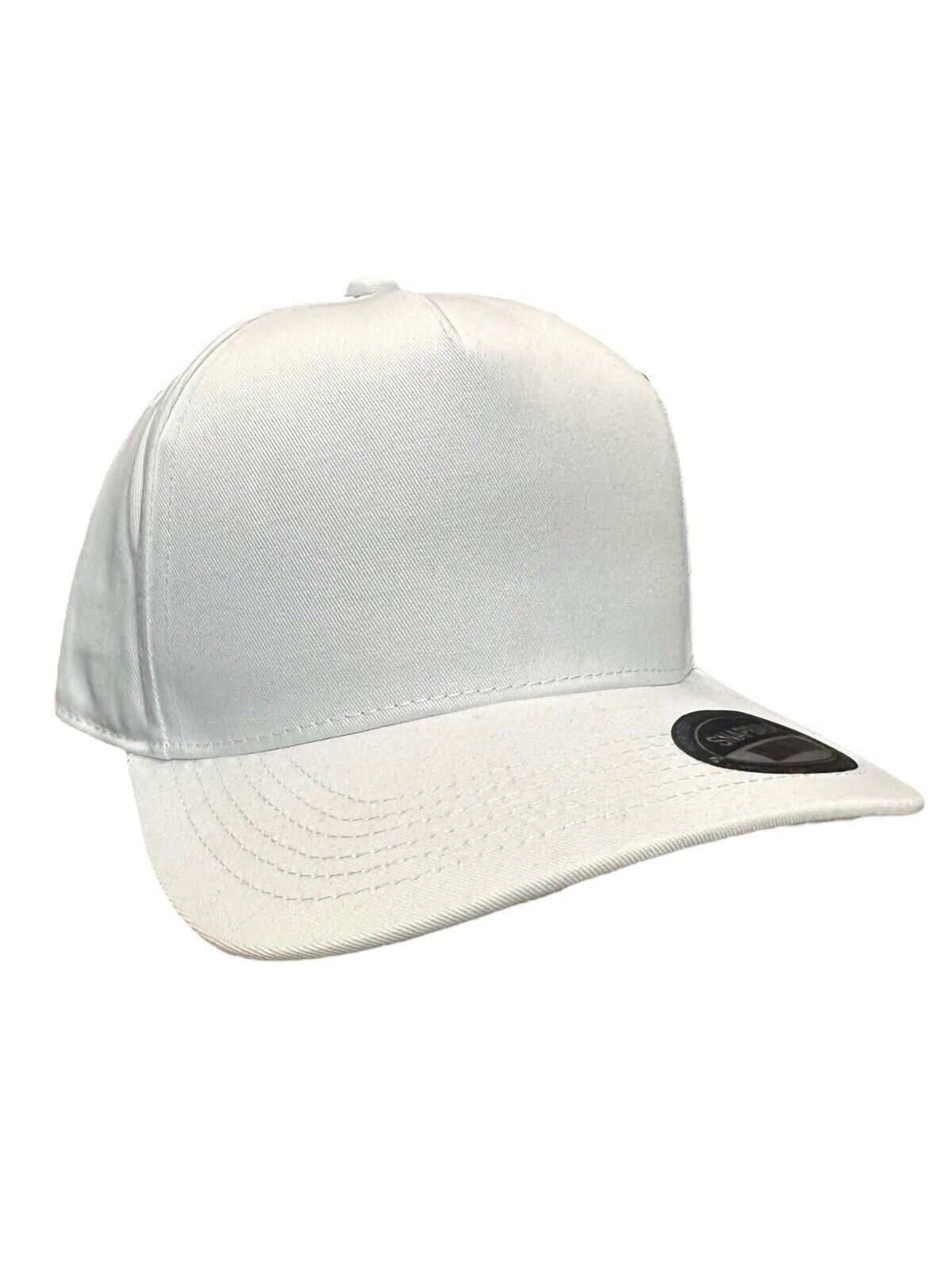 White Curved A Frame Snapback